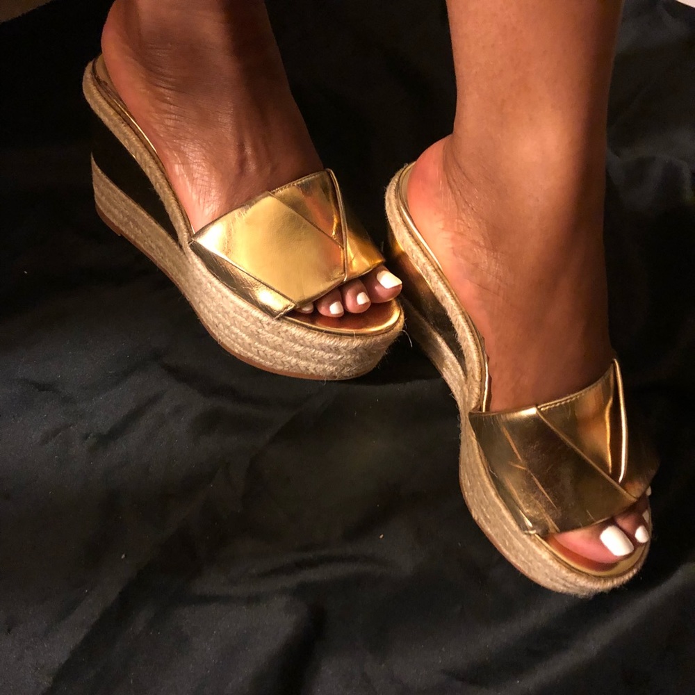 Gold Platform Wedge